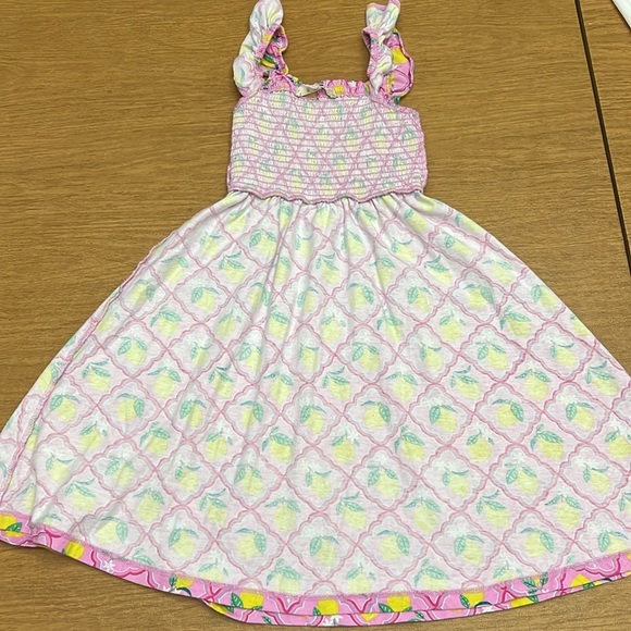 Mini Boden smocked lemon sundress size 7-8 - Picture 6 of 8